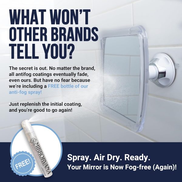 Shower Mirror Fog Resistant Clear Plastic-2