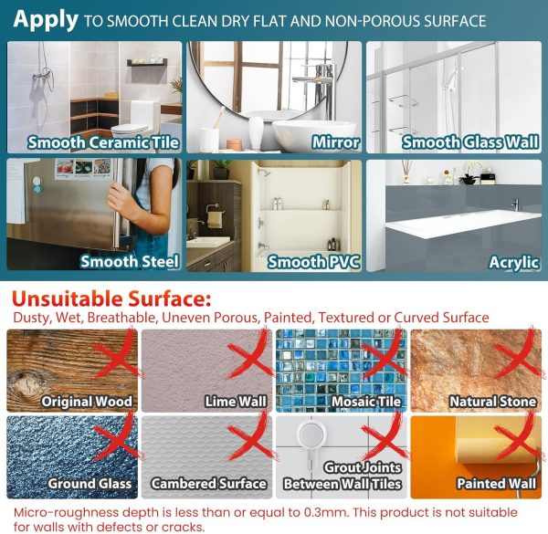 Fogless Shower Mirror Modern Plastic TAILI Bathroom-5