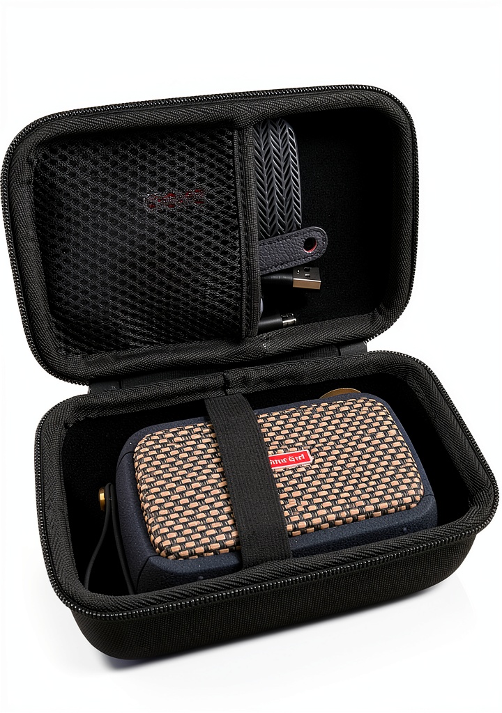 WERJIA EVA case being placed in a gig bag beside a guitar amp