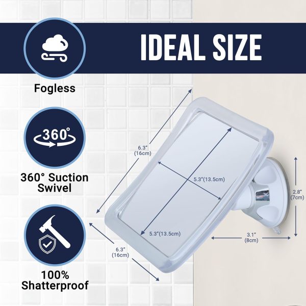 Shower Mirror Fog Resistant Clear Plastic-6