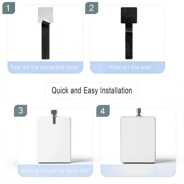 LUNCHIS Fogless Shower Mirror for Shaving Men ABS Material-4