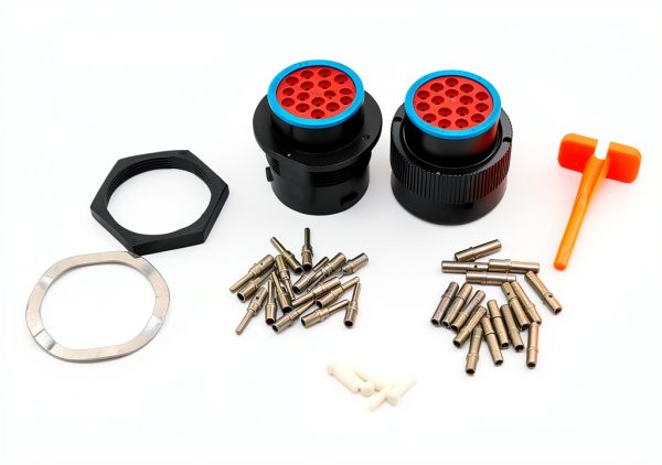 Deutsch HDP20 Bulkhead 16-Pin Connector Kit- 12-14 AWG Copper Contacts-0
